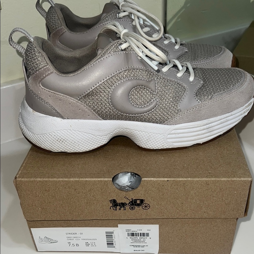 COACH STRIDER Grey Birch 7.5
